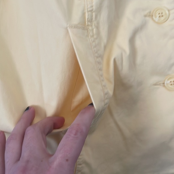 St. John’s Bay Butter Yellow Pleated Button Down Short Coat/Jacket - Picture 4 of 8